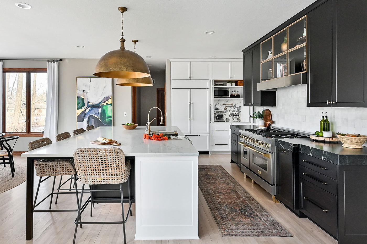 black and white cabinets