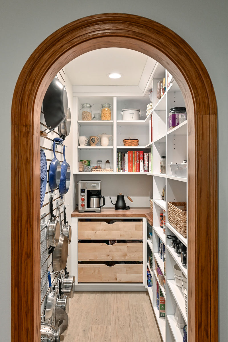 arched door pantry