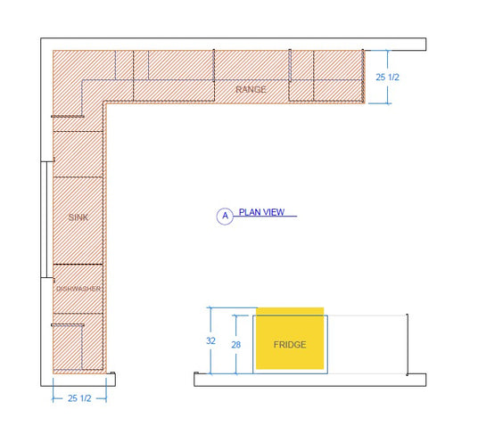 measure countertop depth