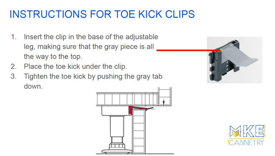 toe kick clip installation