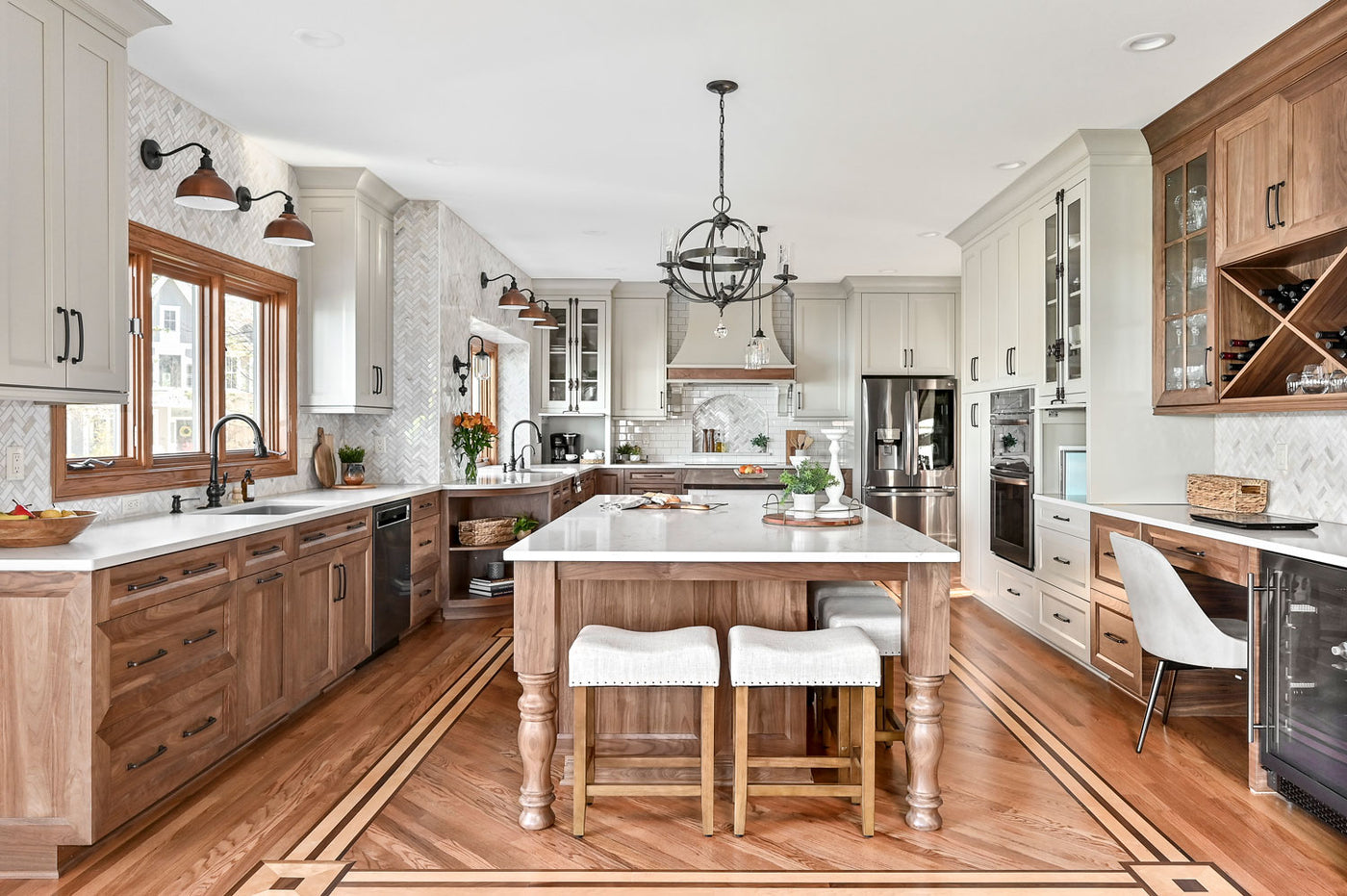 walnut cabinets kitchen