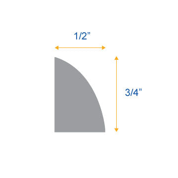 shoe molding dimensions