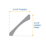 Solid Wood Crown Molding - 96 in. Lengths