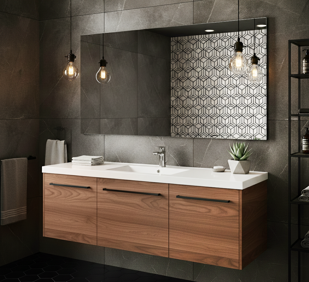 Custom Floating Bathroom Vanity - 42 ...