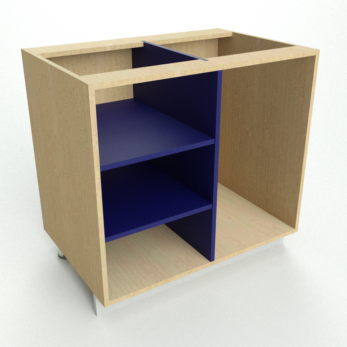 shelves on the left side