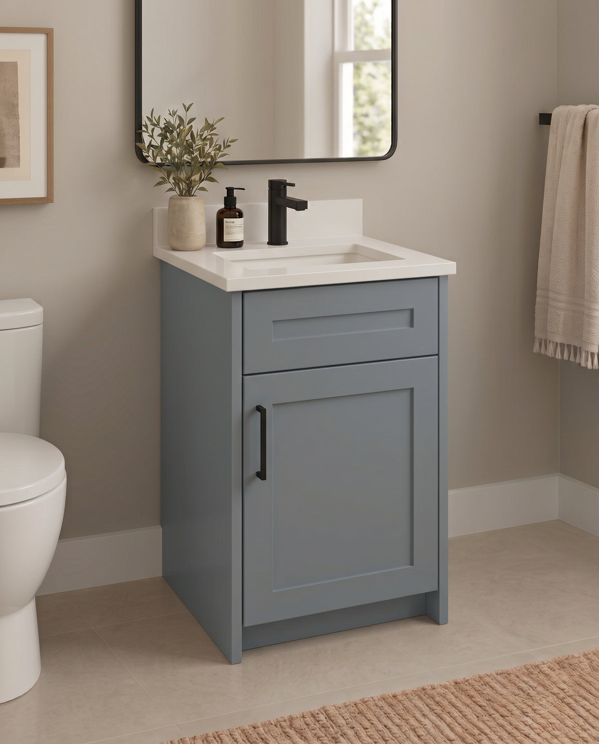 Jordan Custom Bathroom Vanity or Sink Cabinet - 12 in. - 24 in. - 30 in. - 36 in.