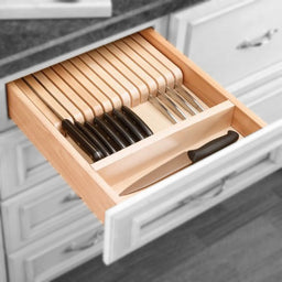 knife block in cabinet drawer