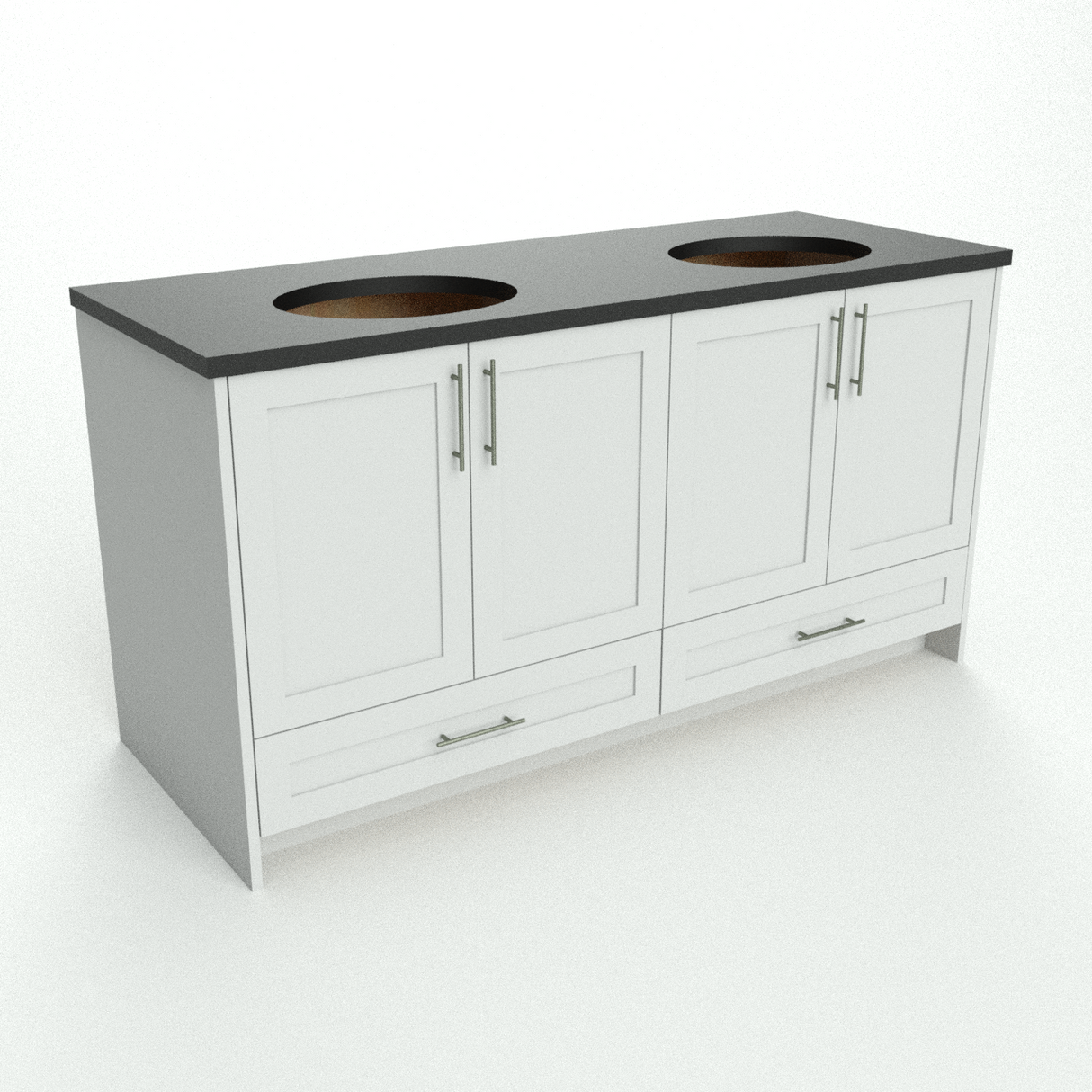 Monroe Custom Bathroom Vanity - Double Sinks - 48 in. - 60 in. - 72 in.