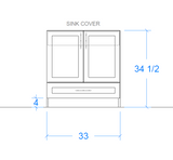Monroe vanity  measurements