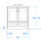 Monroe Custom Bathroom Vanity - 1 Sink - 24 in. to 36 in.