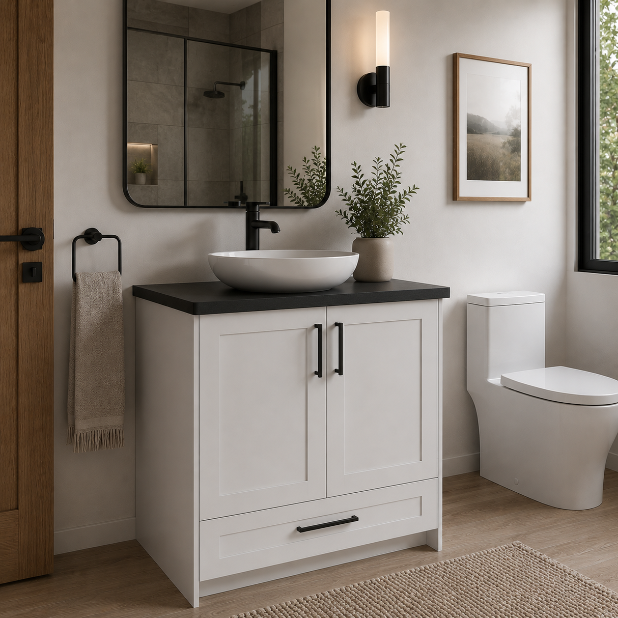 Monroe Custom Bathroom Vanity - 1 Sink - 24 in. to 36 in.