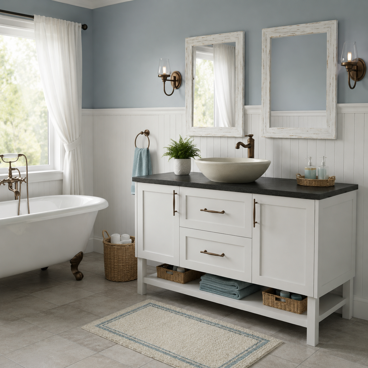 Rosalie Custom Bathroom Vanity - 1 Sink - 36 in. to 72 in.
