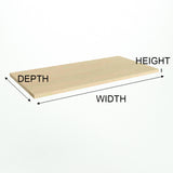 panel shelf dimensions