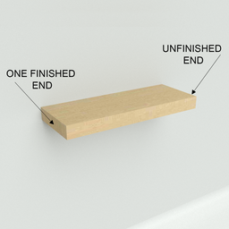 floating shelves one finished end