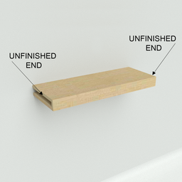 floating shelves unfinished ends
