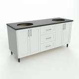 Harlan Custom Bathroom Vanity - Double Sinks - 60 in. - 72 in. - 84 in. - 96 in.
