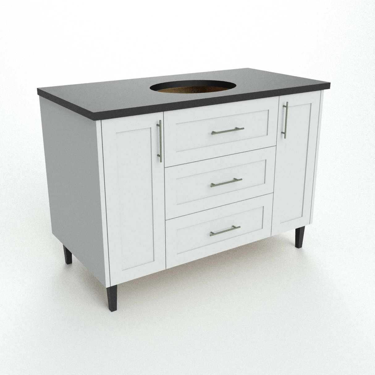 Harlan Custom Bathroom Vanity - 1 Sink - 36 in. to 72 in. - With Feet