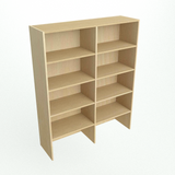 double bookcase cabinet