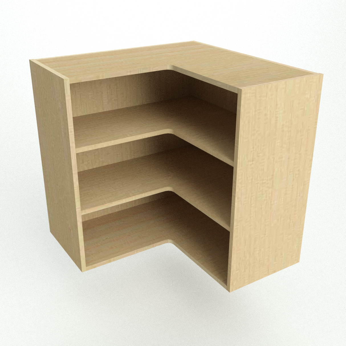 corner cabinet open
