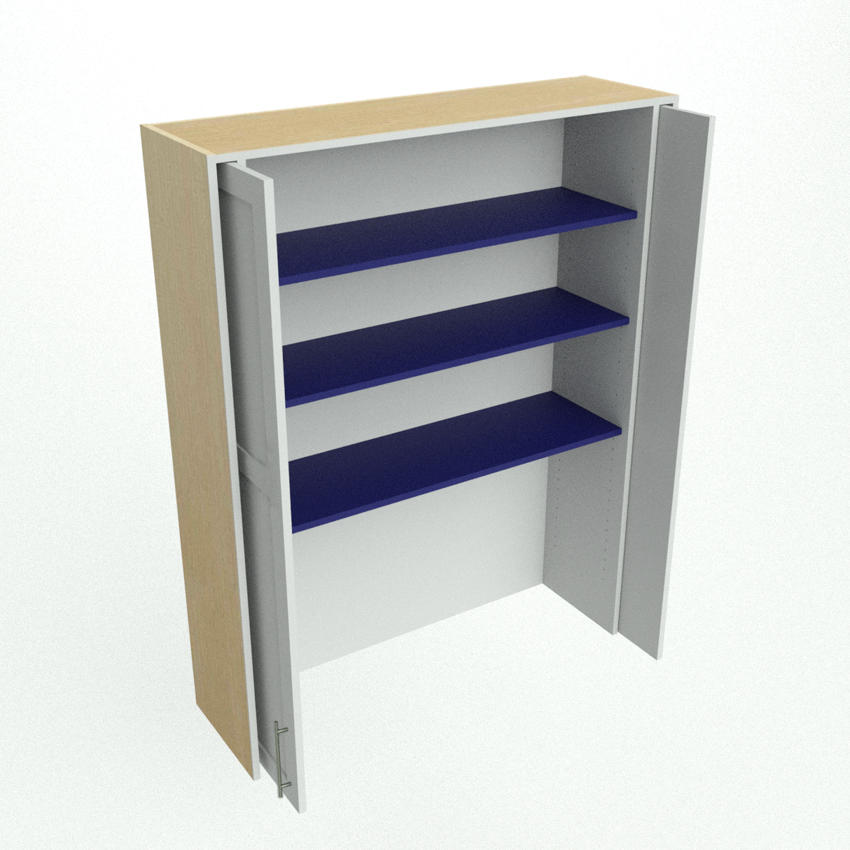 wall cabinet 2 pocket doors