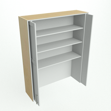 wall cabinet 2 pocket doors