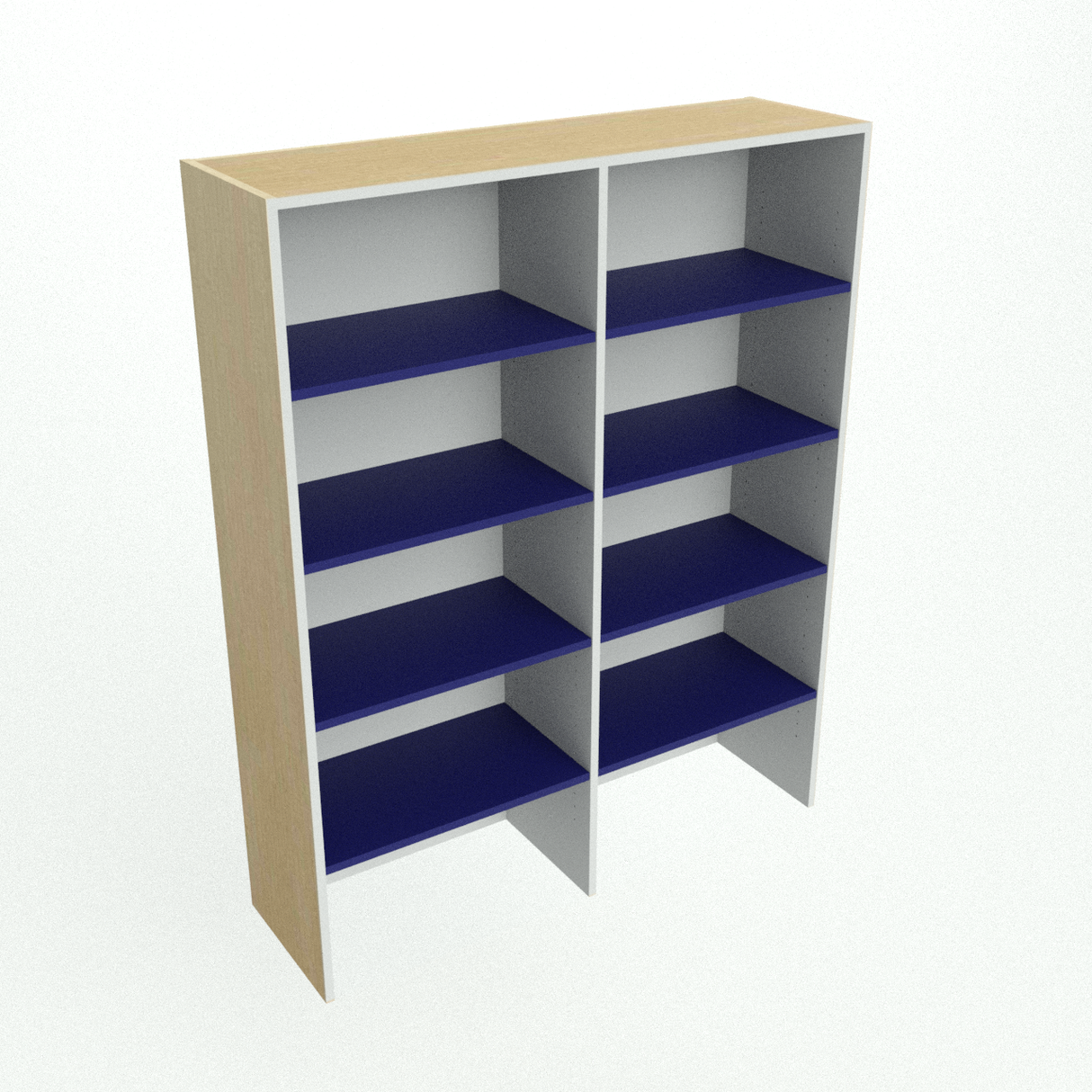 double wall cabinet open