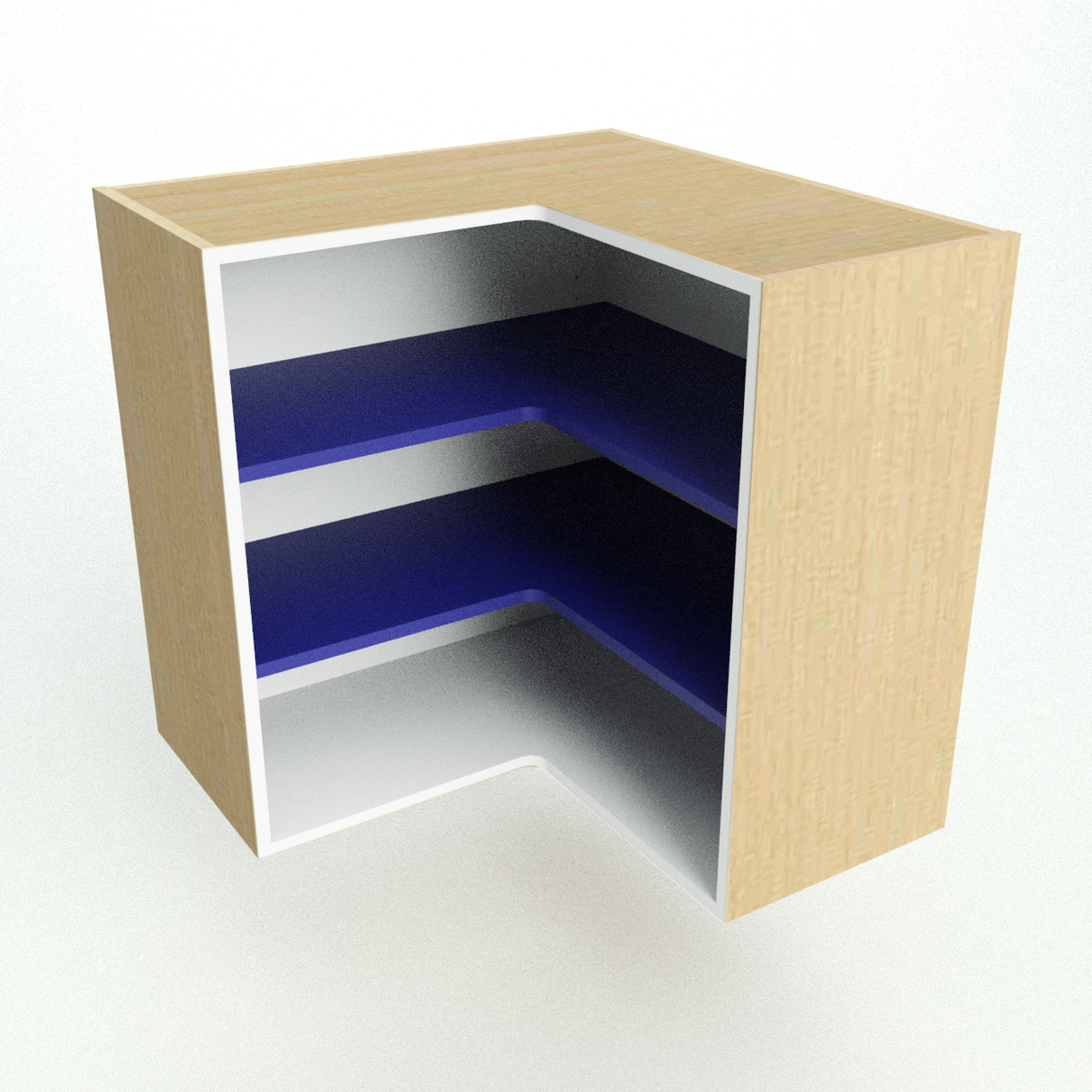 wall corner cabinet open
