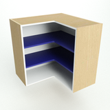 wall corner cabinet open