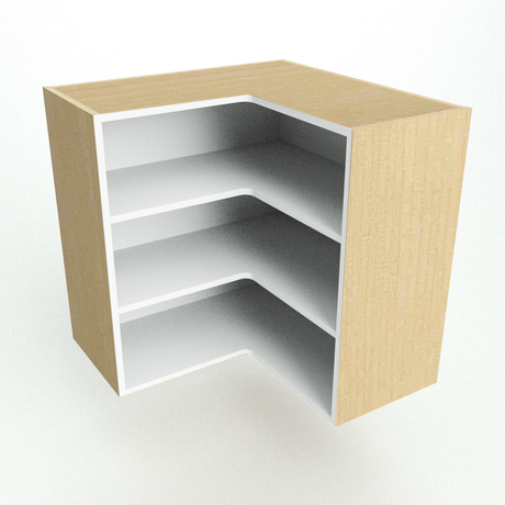 wall corner cabinet open