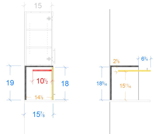how to measure for Appliance garage