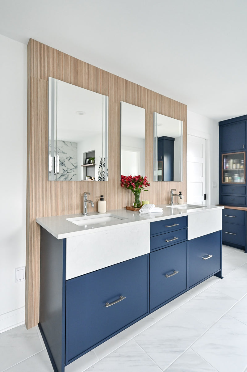 blue vanity