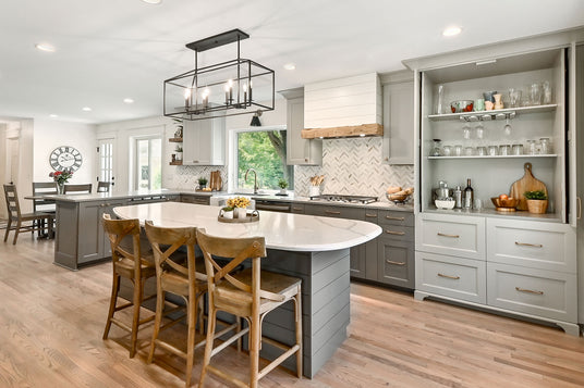grey kitchen cabinets