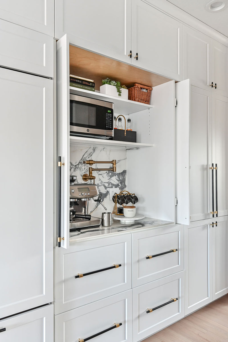 cabinet with pocket doors