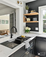 floating shelves in kitchen