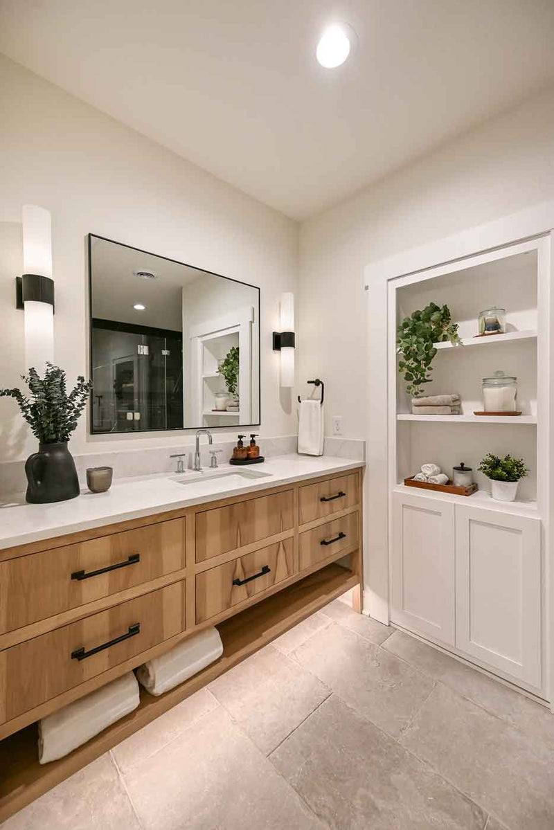 white oak vanity