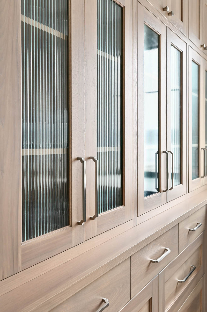 fluted glass cabinet doors