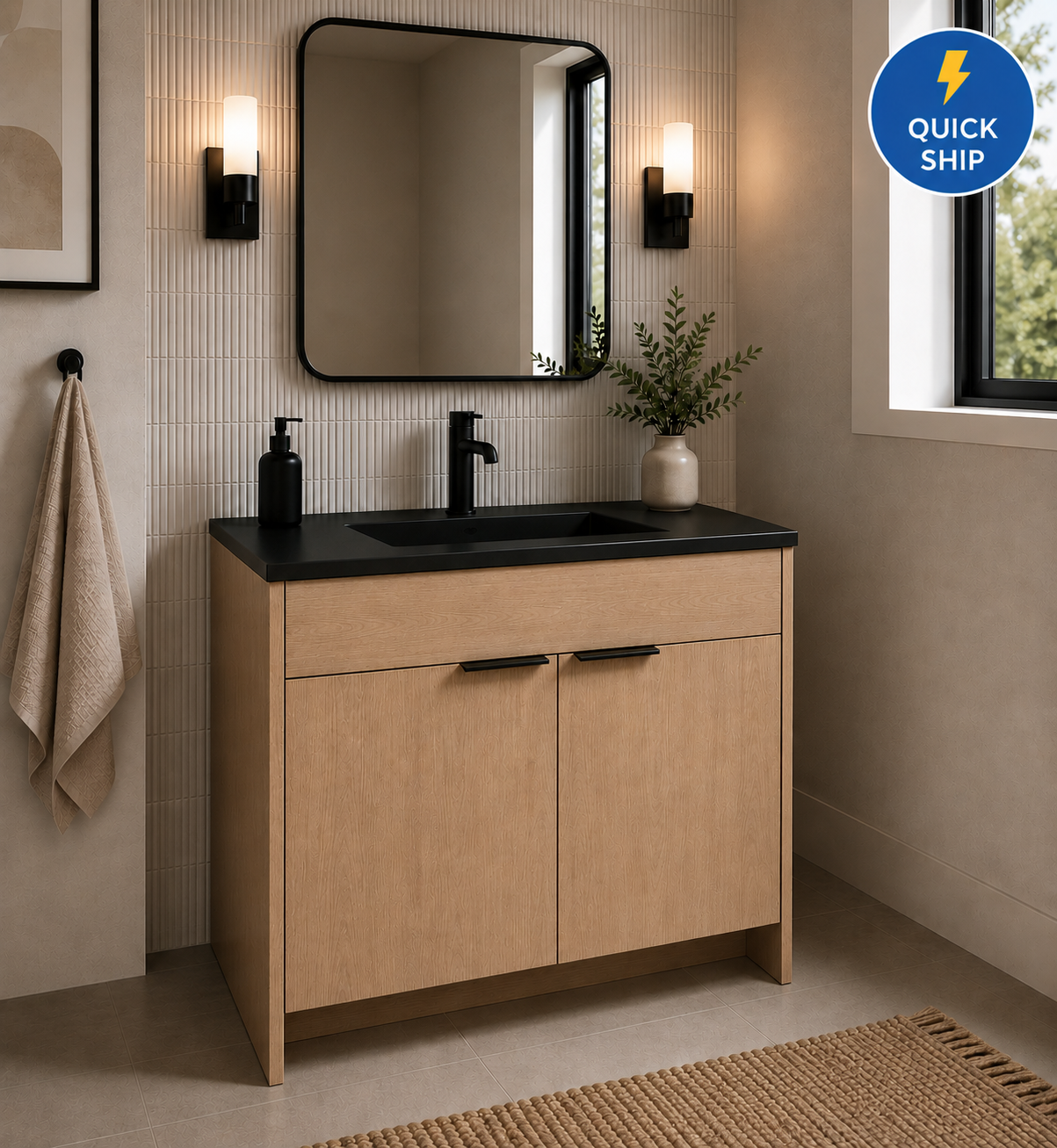 2 door in stock vanity