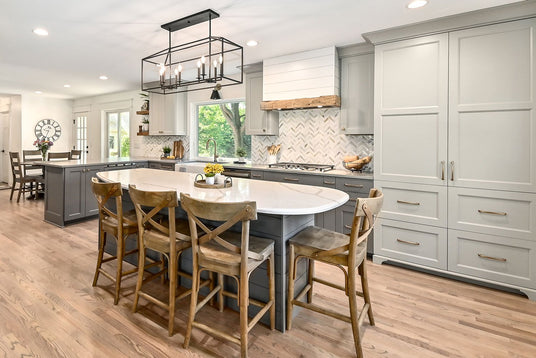gray kitchen cabinets