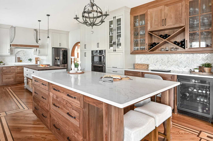 walnut cabinets
